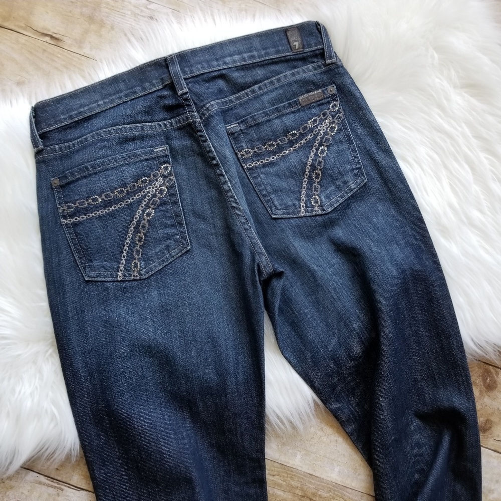 7 FOR ALL MANKIND DARK WASH DOJO JEANS SIZE 29